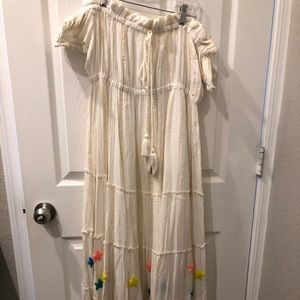 White & Gold Rainbow Star Dress